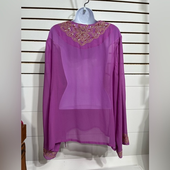 Lane Bryant beaded blouse - Picture 3 of 9